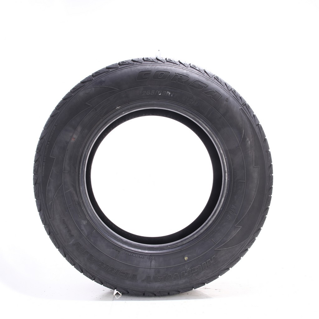 Set of (4) Used 265/65R17 Corsa Highway Terrain Plus 112H – 6.5-8.5/32