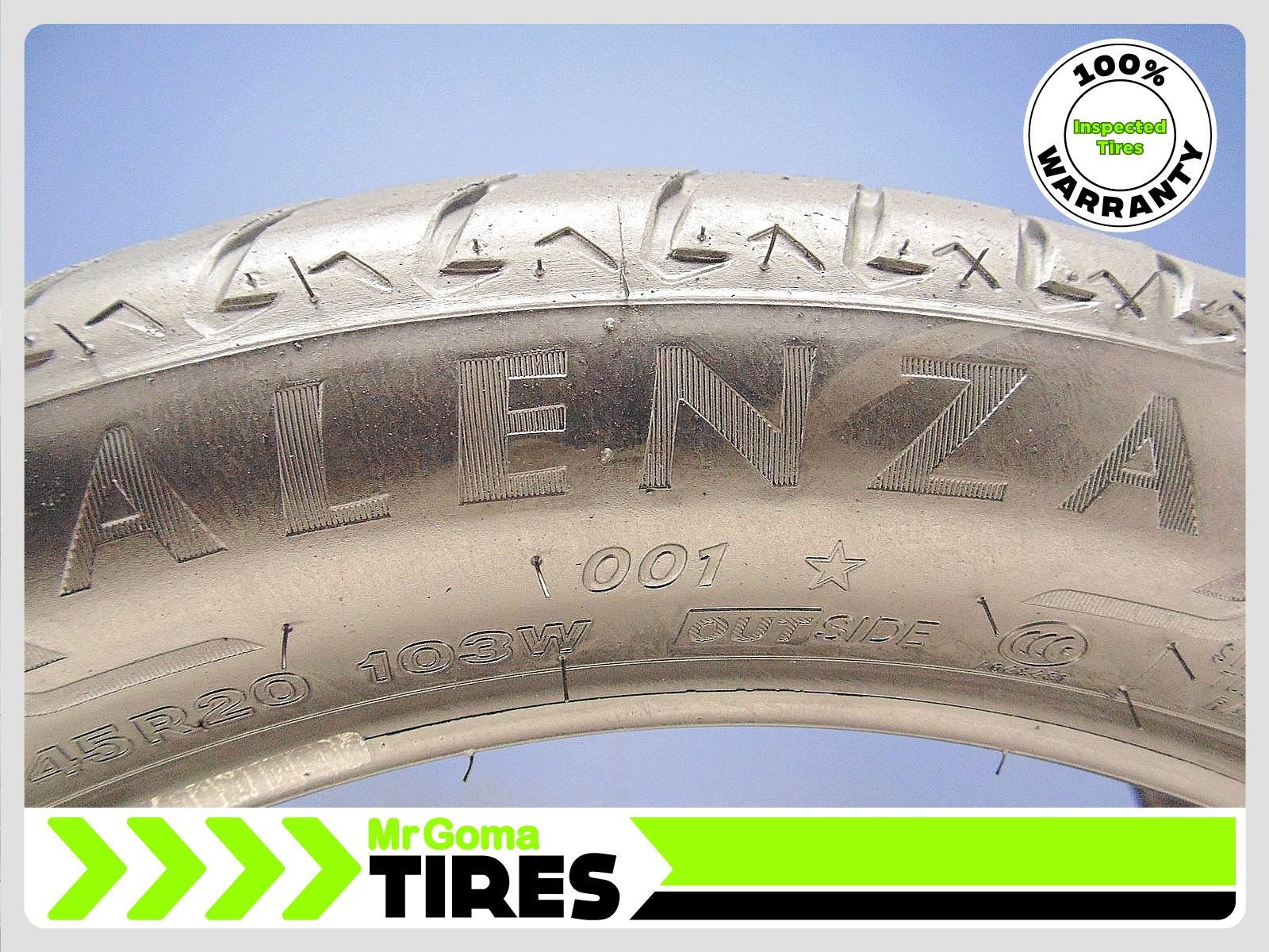 1 BRIDGESTONE ALENZA 001 RSC RFT 245/45R20 USED TIRE 7.5/32 TREAD BMW RUN FLAT