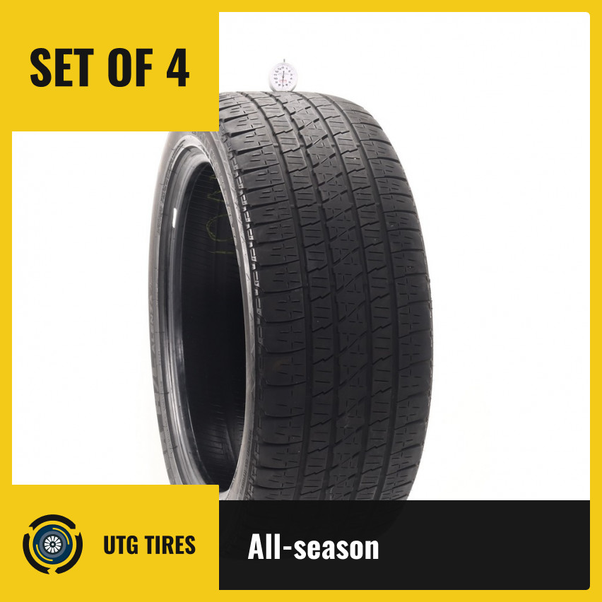 Set of (4) Used 285/45R22 Bridgestone Dueler H/L Alenza Plus 110H – 7-8.5/32