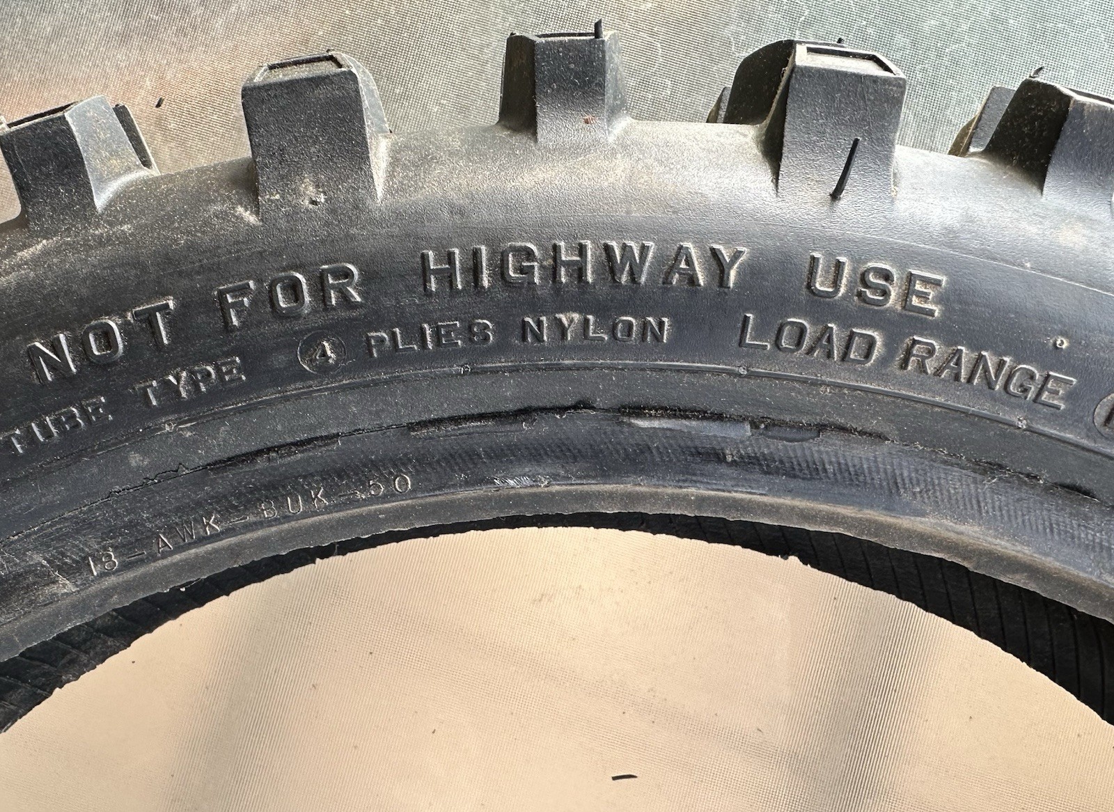 Motocross Tire 4.50 – 18 Rare One Off Firestone