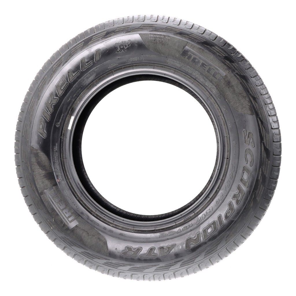 Set of (4) Used 265/70R17 Pirelli Scorpion ATR 115T – 8.5-9.5/32