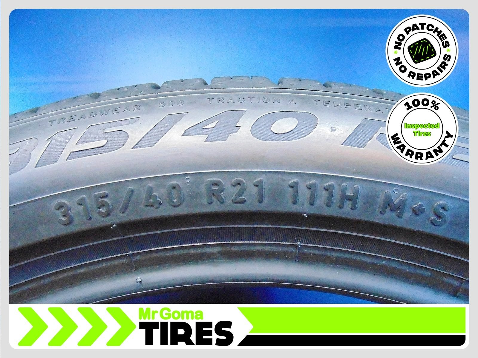 2 PIRELLI SCORPION TM ZERO ALL SEASON MO-S PNCS 315/40R21 USED TIRES 7/32 AVG