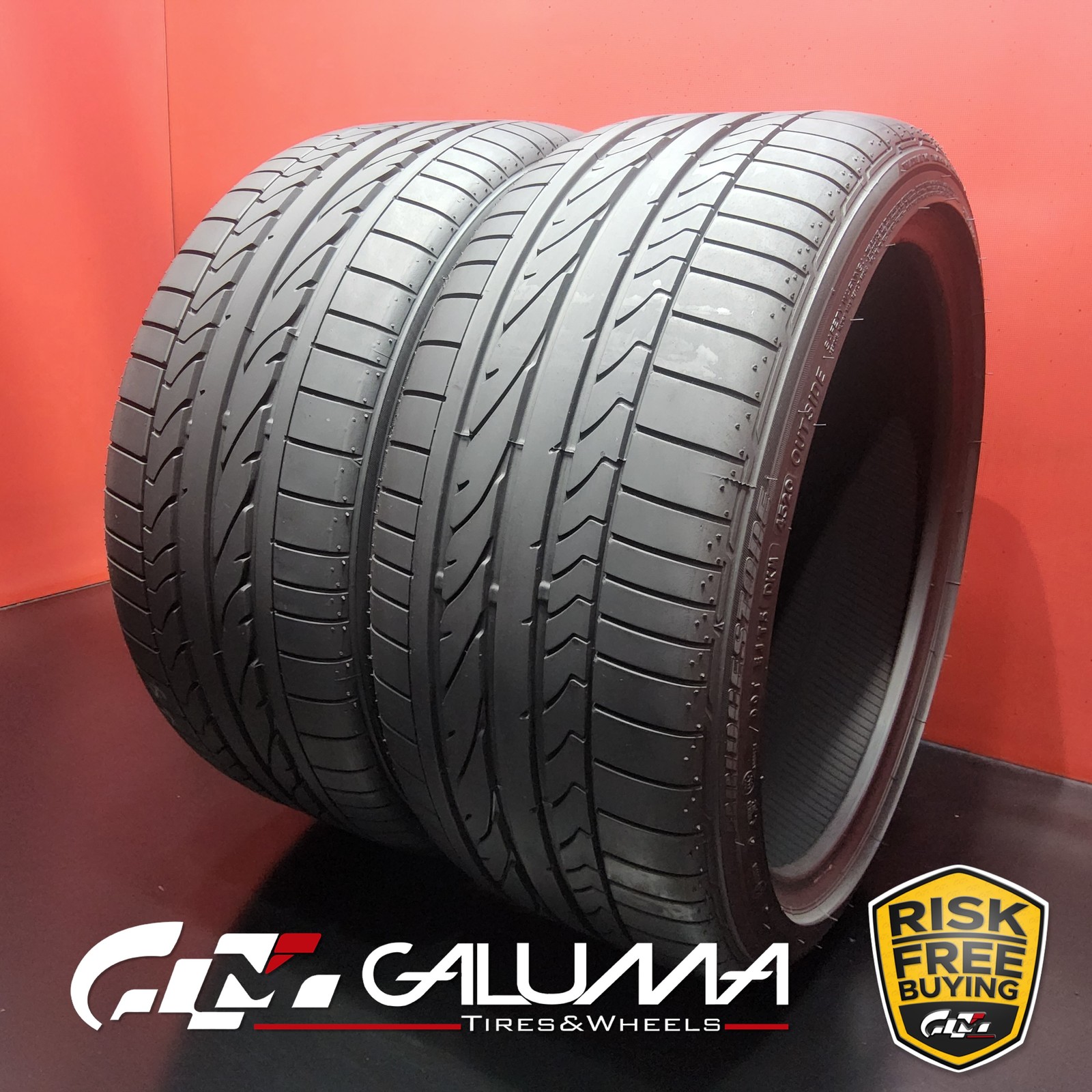 Set of 2 Tires Bridgestone Potenza RE050A RFT RunFlat 255/35R18 No Repairs 95346