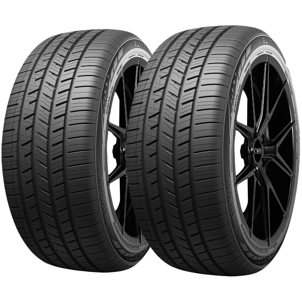 (QTY 2) 215/45R17 Summit Ultra Max UHP AS 91W XL Black Wall Tires