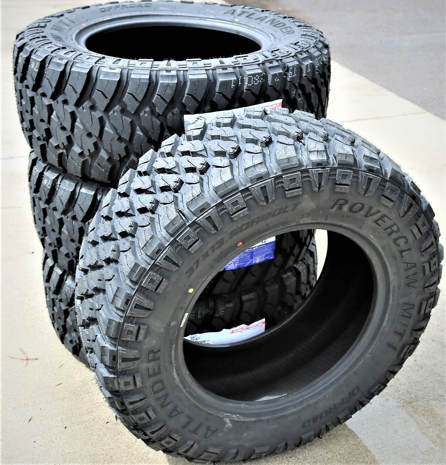 4 Tires LT 37X13.50R20 Atlander Roverclaw M/T I MT Mud Load F 12 Ply