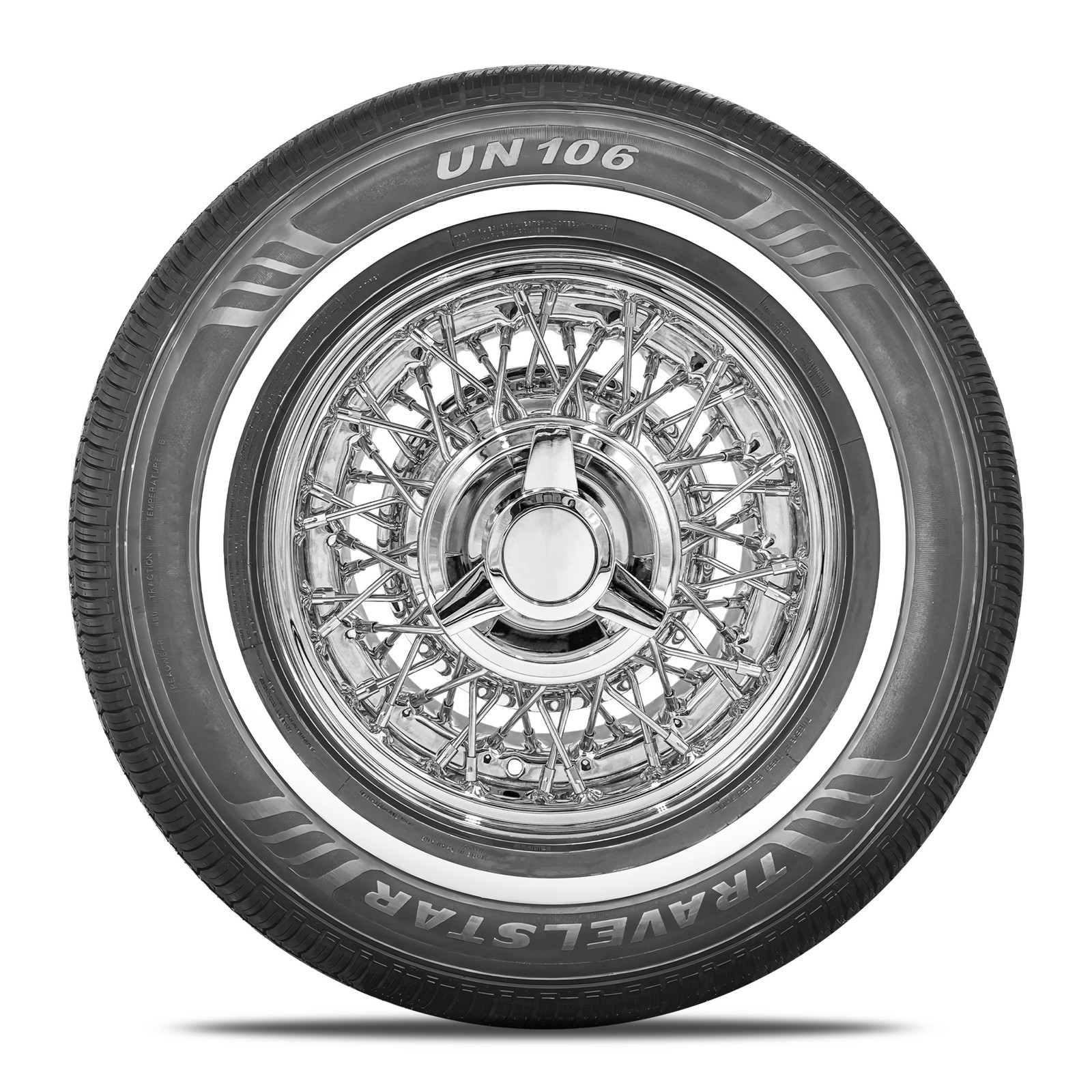Set of 4 Travelstar UN106 205/70R15 96T 18mm White Wall A/S Passenger Car Tire