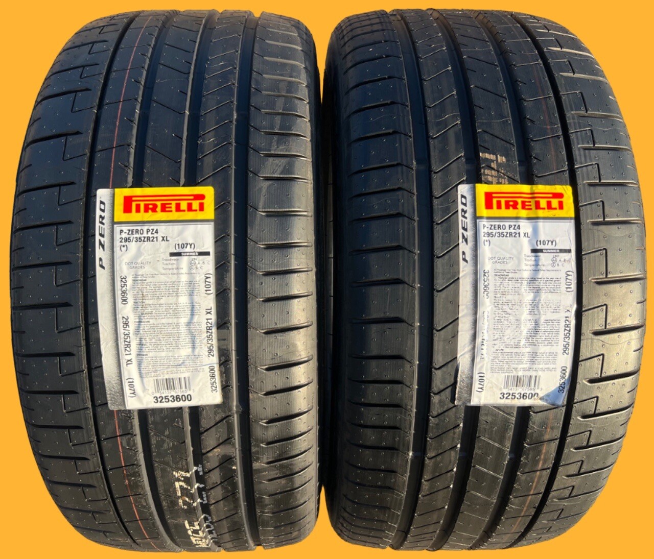 Set of TWO BRAND NEW 295/35ZR21 (107Y) Pirelli P Zero PZ4 Sport Tires 2953521