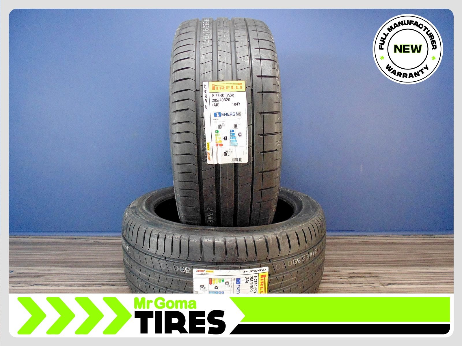 2 New Pirelli P Zero PZ4 AR 285/40R20 104Y Tires Alfa Romeo Spec