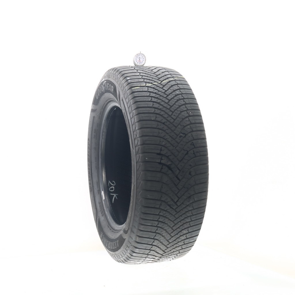 Set of (4) Used 265/60R18 Goodyear Assurance WeatherReady 2 110V – 6.5-8/32