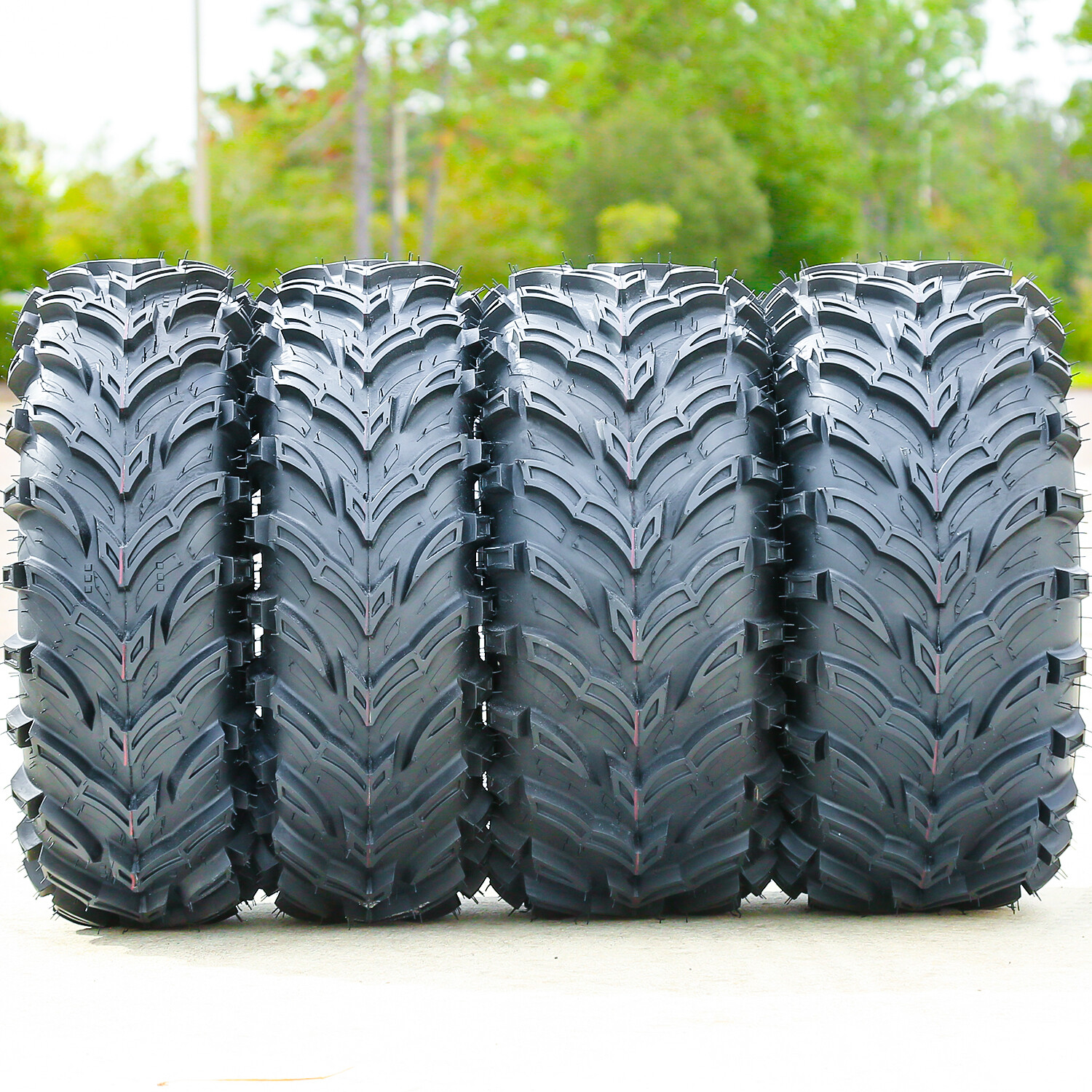Set of 4 Mars B ATV UTV Mud Tires 2x 25×8-12 & 2x 25×10-12 6 Ply