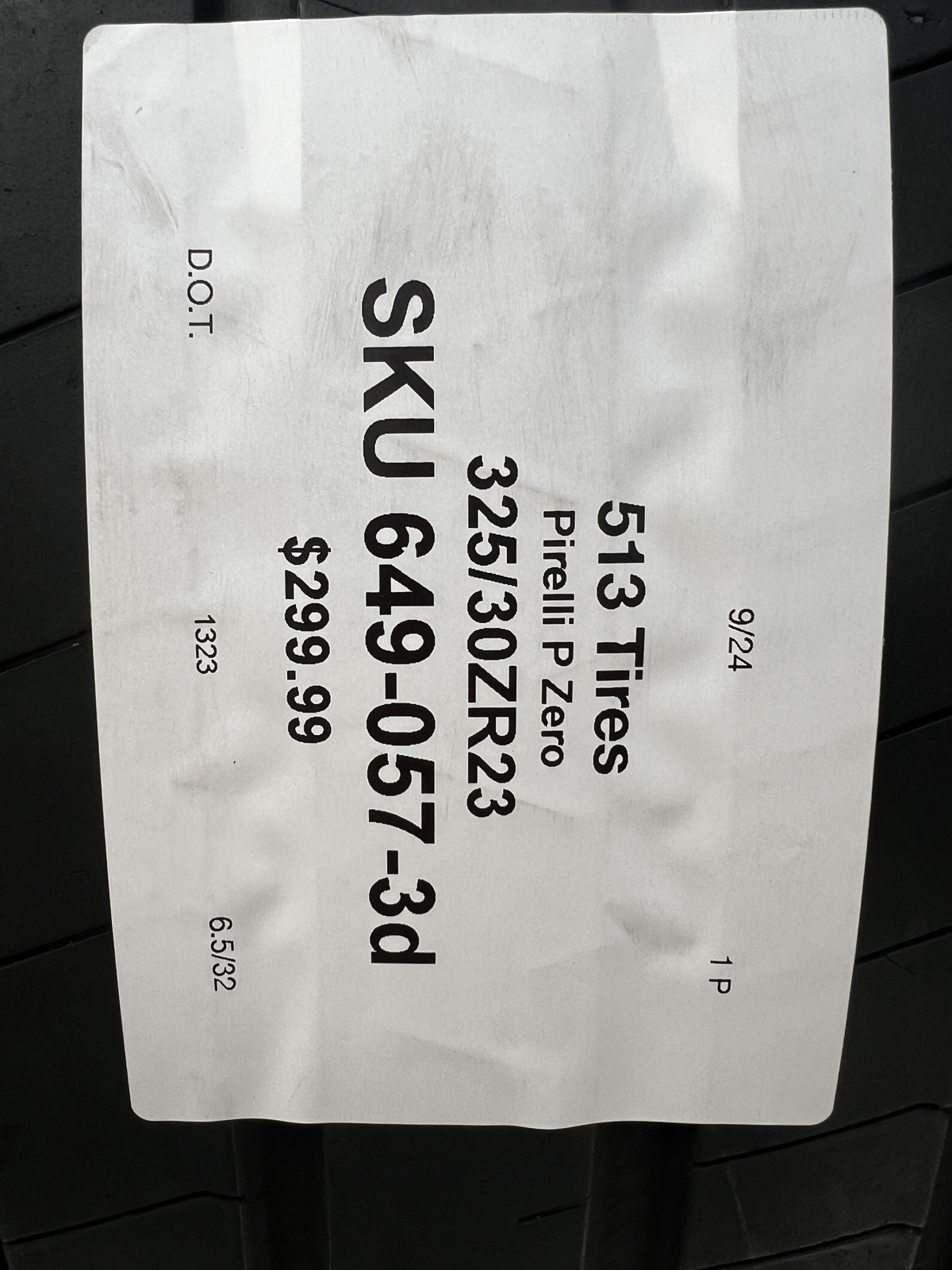 1 Tire Pirelli P Zero Lamborghini Urus 325/30ZR23 109Y DOT.1323 6.5/32