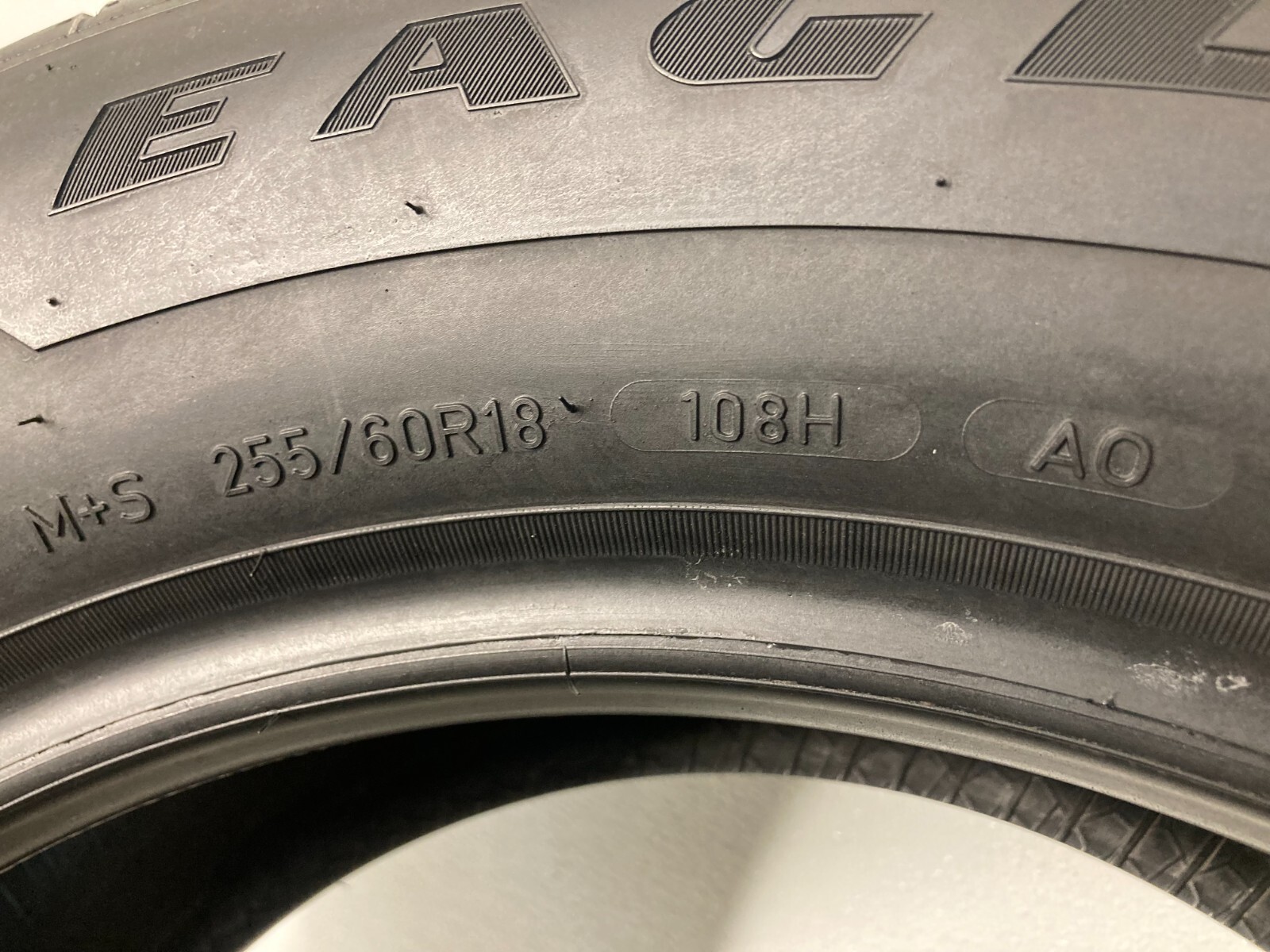 1 Tire 255 60 18 Goodyear Eagle Sport AO A/S (8.0/32 Tread) 108H