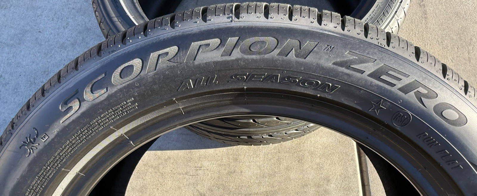 Set of TWO BRAND NEW 275/45R20 110H Pirelli Scorpion Zero A/S Run Flat BMW Tires