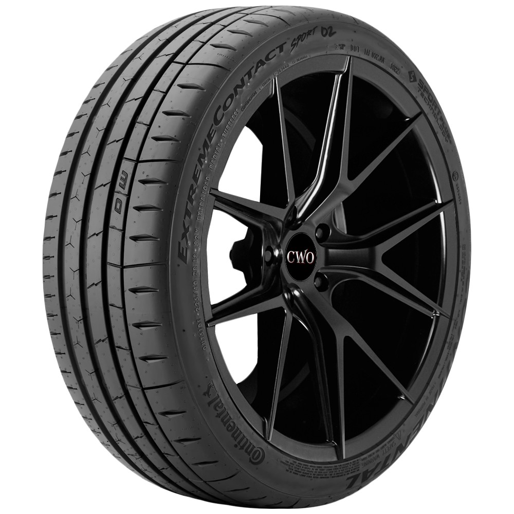 (QTY 2) 275/30ZR19 Continental Extreme Contact Sport 02 96Y XL Black Wall Tires