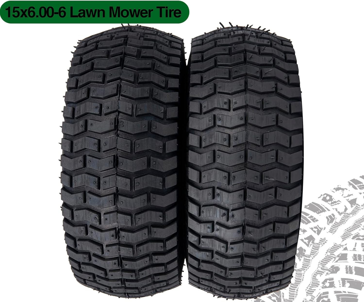 15×6.00-6 Lawn Mower Tire Wheel Assembly Front Tire for John Deere Craftsman
