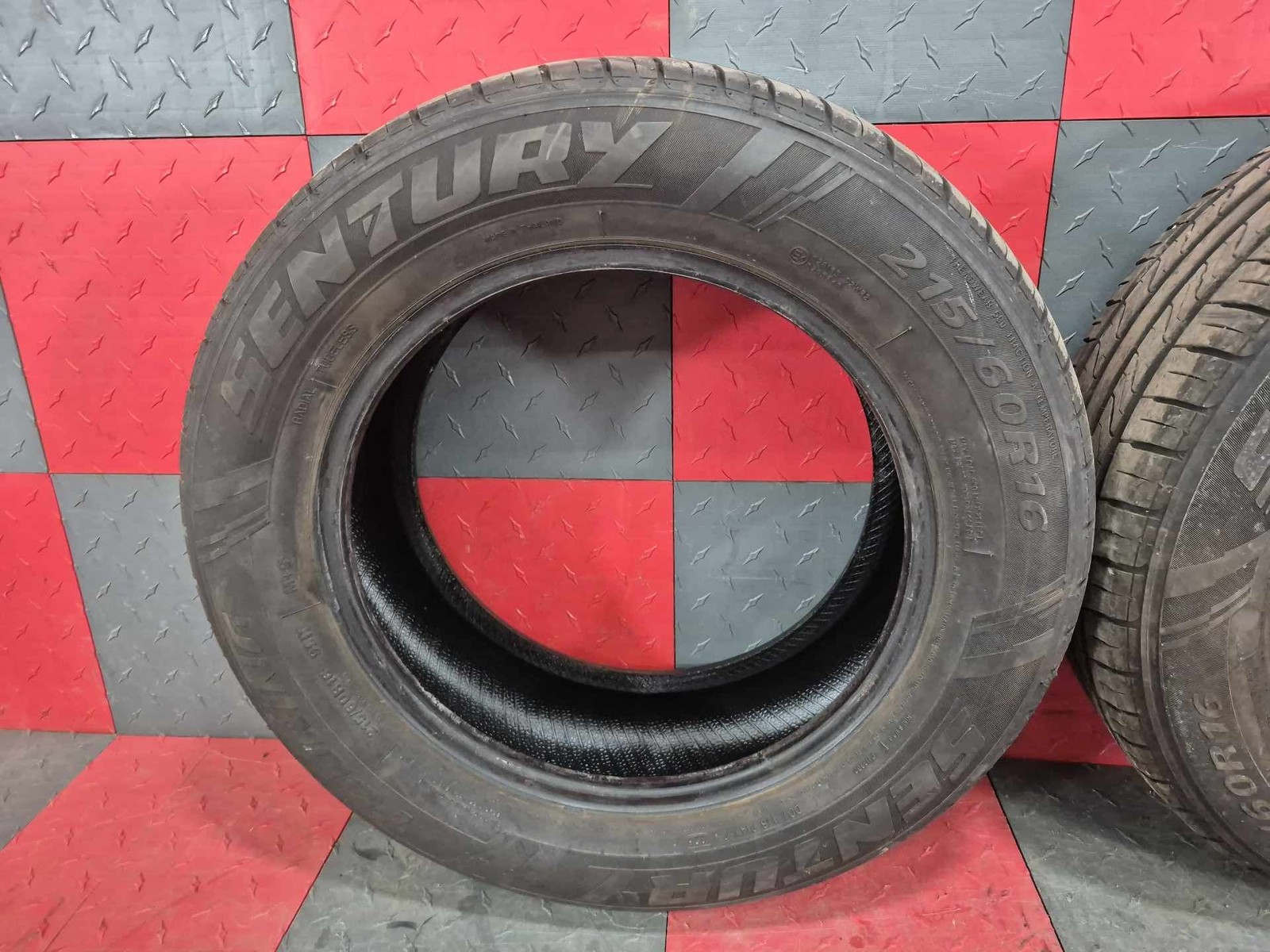 SET OF 2 16′ WHL 215/60-16 SENTURY TOURING 10/32