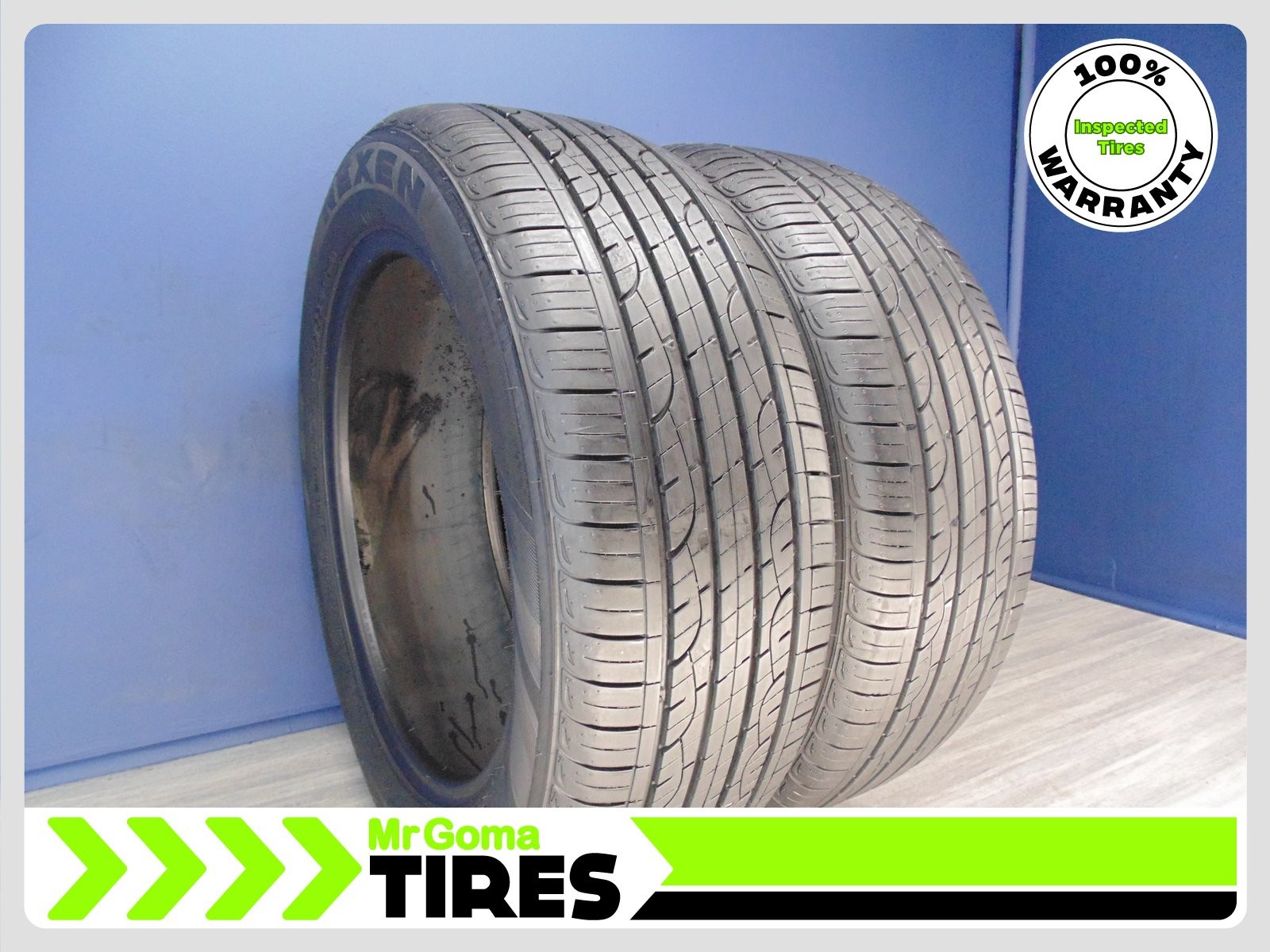 SET OF 2 NEXEN N PRIZ RH7 P225/55R18 USED TIRES 8.7/32 TREAD 225/55/18 2255518