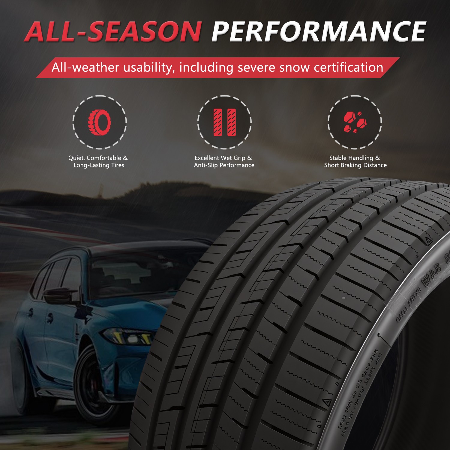 Tire RACING TRAC 225/45R17 ZR 94W XL A/S All Season Performance