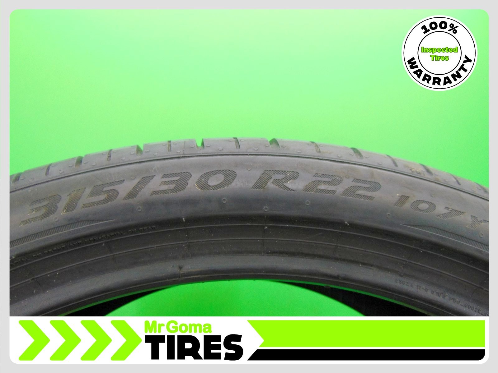 1 315/30R22 USED TIRE PIRELLI P ZERO TM XL 7.3/32 TREAD 3153022 107Y