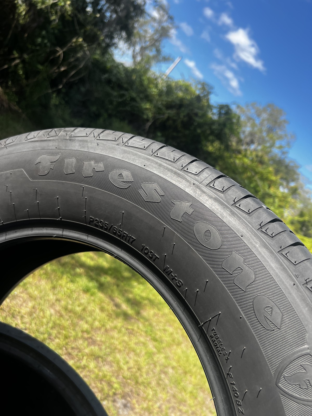 1 Tire Firestone FT140 235/65R17 103T DOT.2724 8/32 NO Patch