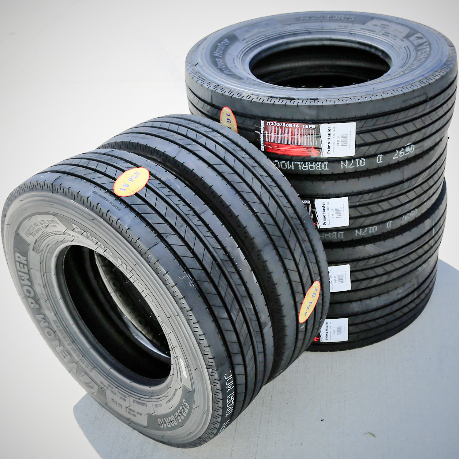 4 Tires Venom Power Primo Hauler All Steel ST 235/80R16 Load H 16 Ply Trailer