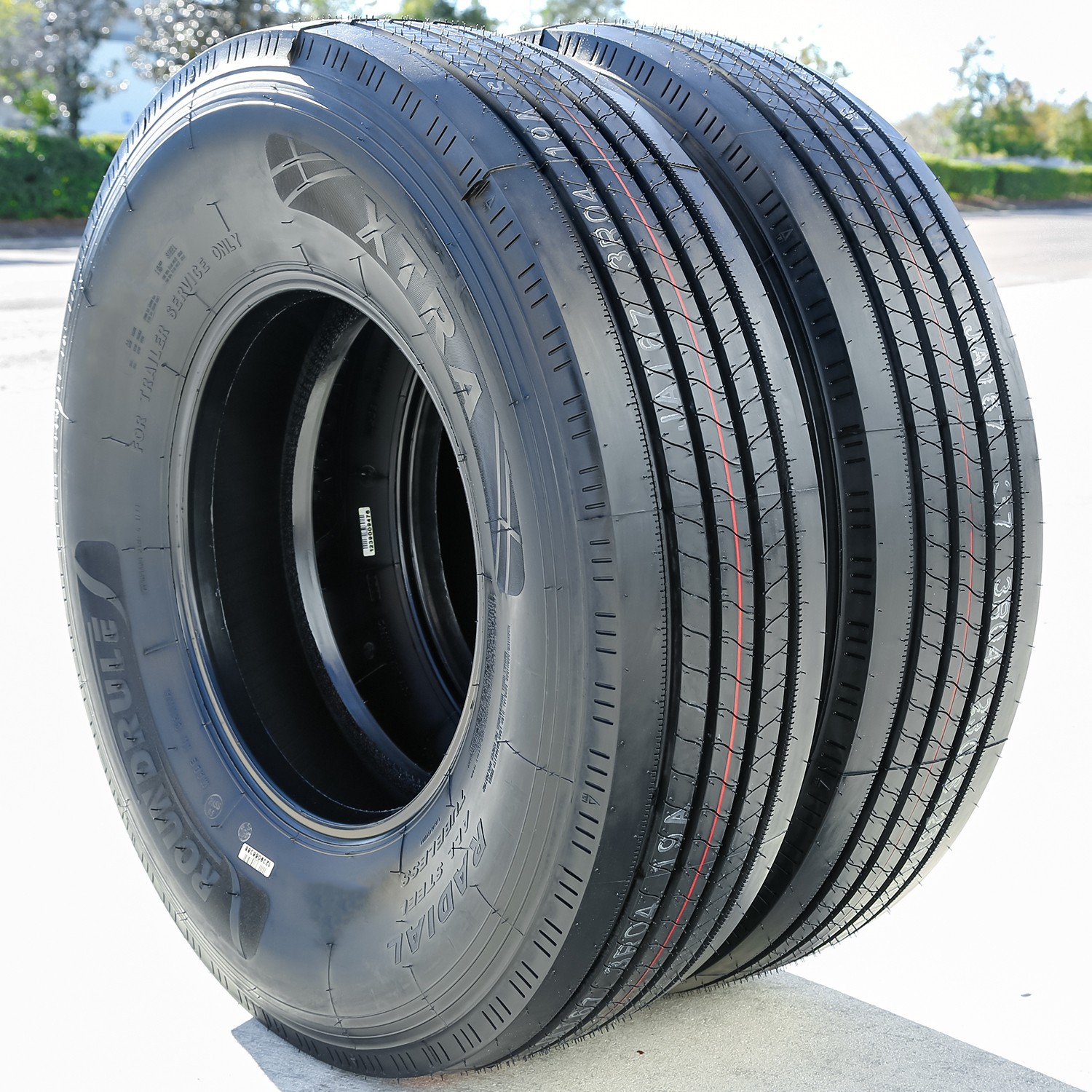 2 Tires Roundrule Xtra All Steel ST 235/80R16 Load H 16 Ply Trailer