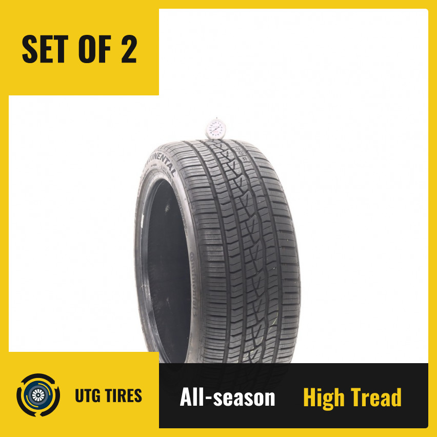 Set of (2) Used 235/40ZR18 Continental ControlContact Sport SRS Plus 95Y – 9/32