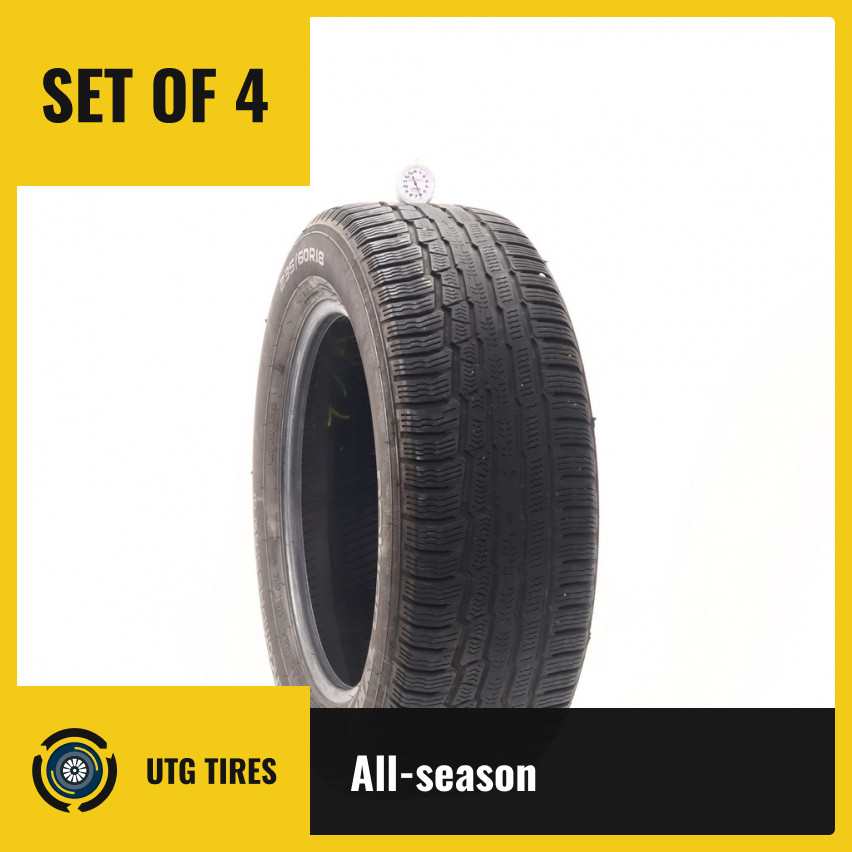 Set of (4) Used 235/60R18 Nokian Encompass AW01 107V – 6-8/32 (O6IM)