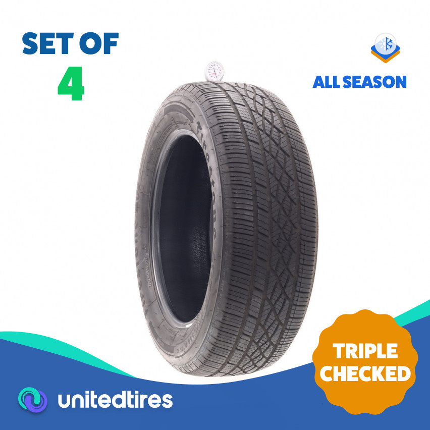 Set of (4) Used 235/60R18 Firestone Firehawk AS V2 103V – 6-7/32
