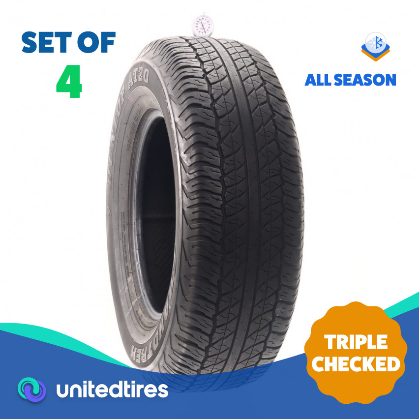 Set of (4) Used 265/70R17 Dunlop Grandtrek AT20 113S – 6-7/32