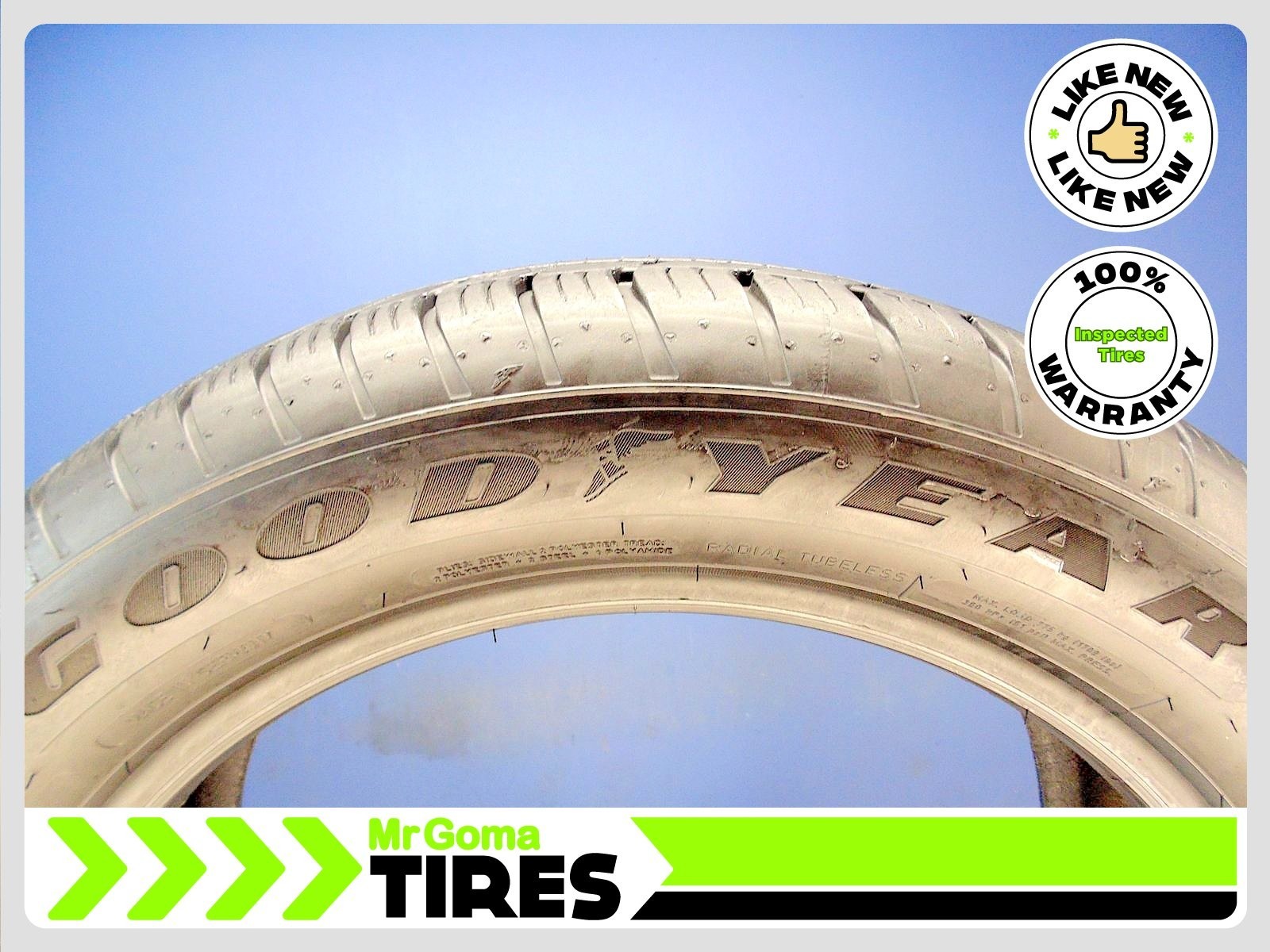 2 GOODYEAR EAGLE SPORT ALL SEASON AO 235/50R19 USED TIRES 10.0/32 TREAD 2355019