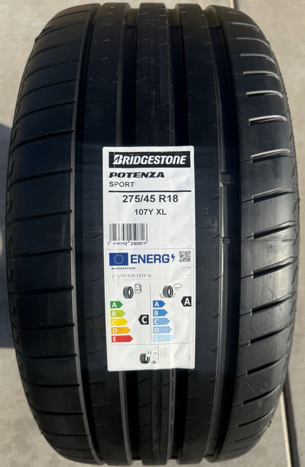 TWO BRAND NEW 275/45R18 Bridgestone Potenza Sport Tires Like Michelin Pilot 4S!