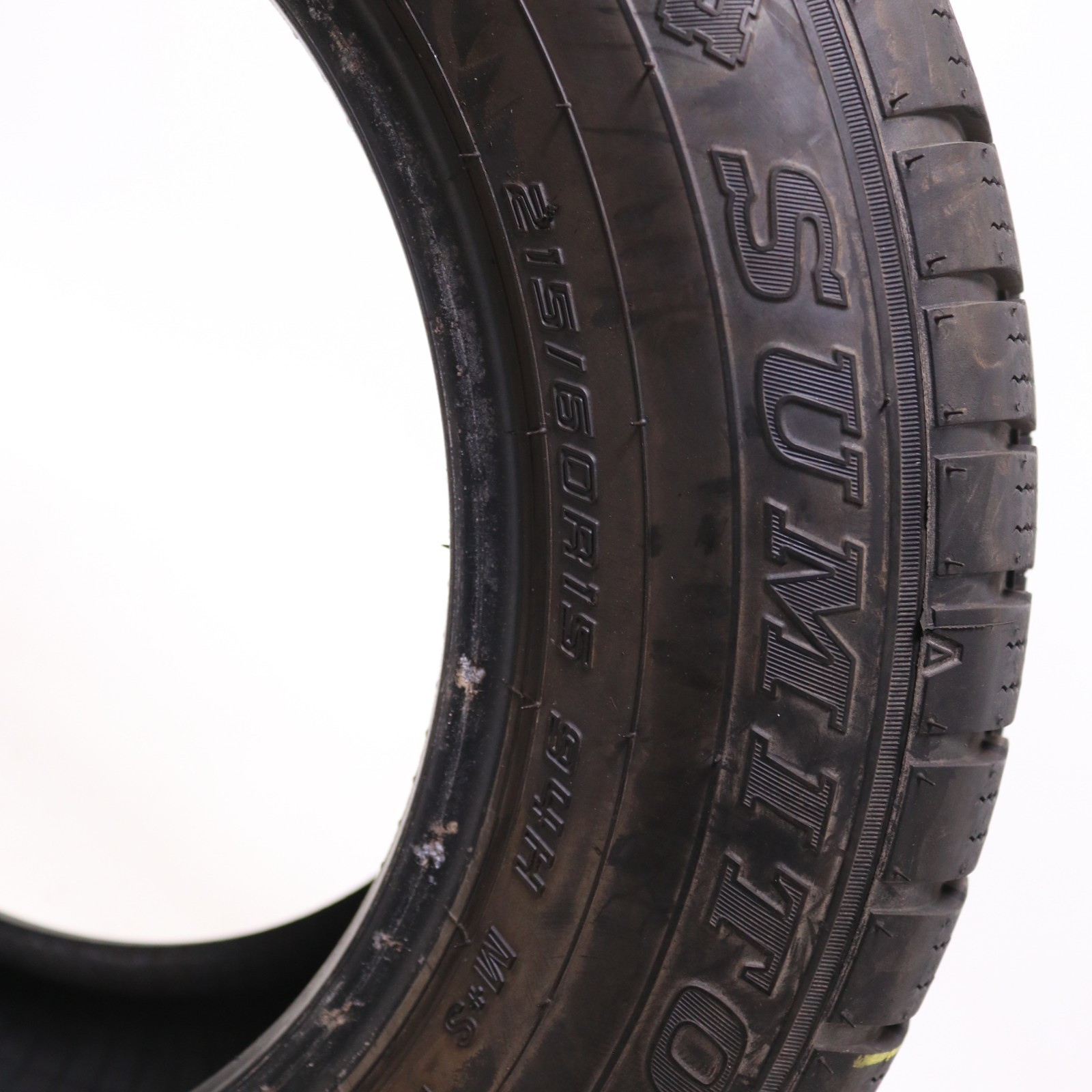 Set of 2 Used 215/60R15 Sumitomo HTR A/S P02 – 94H – 9.5/32 No Repairs