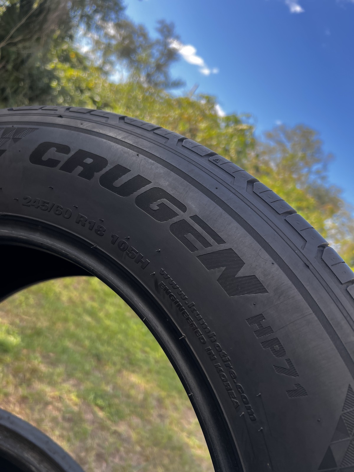 1 Tire Kumho Crugen HP71 245/60R18 105H DOT.2724 8.5/32 NO Patch