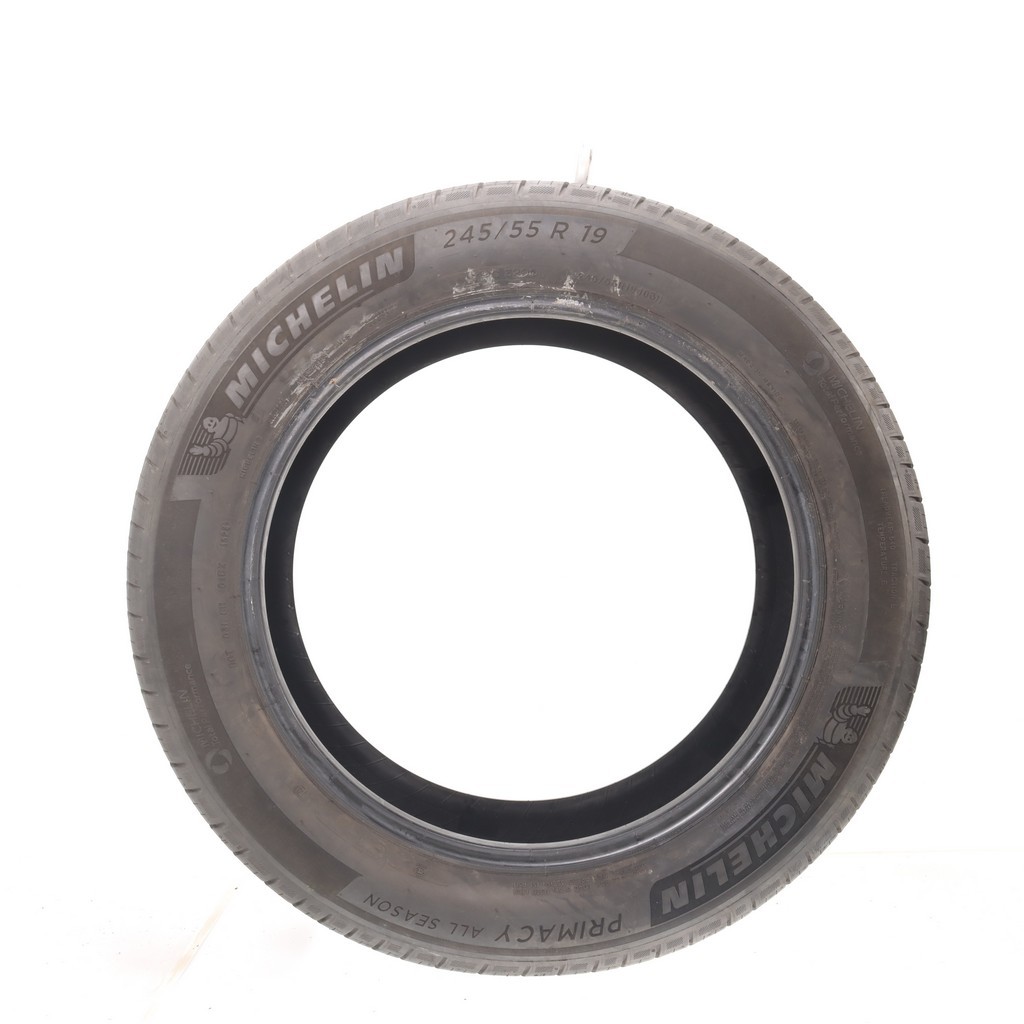 Set of (4) Used 245/55R19 Michelin Primacy All Season 103H – 8.5-9.5/32