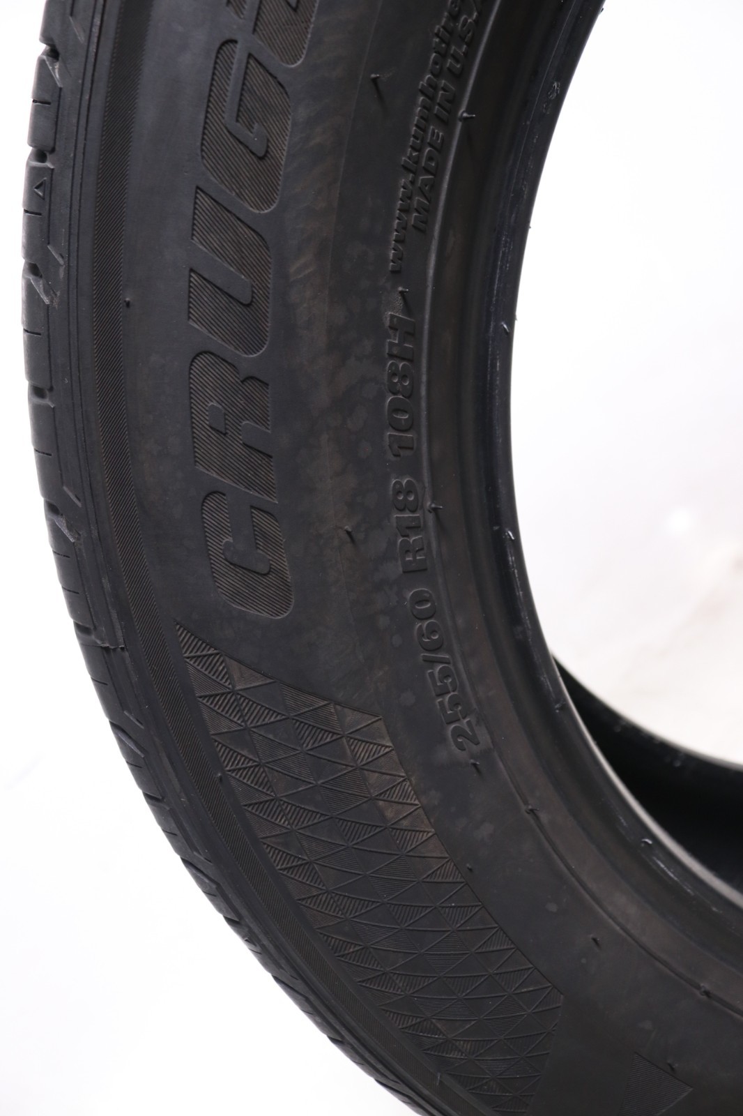 Set of 4 Used 255/60R18 Kumho Crugen HP71 – 108H – 7.5-8.5/32