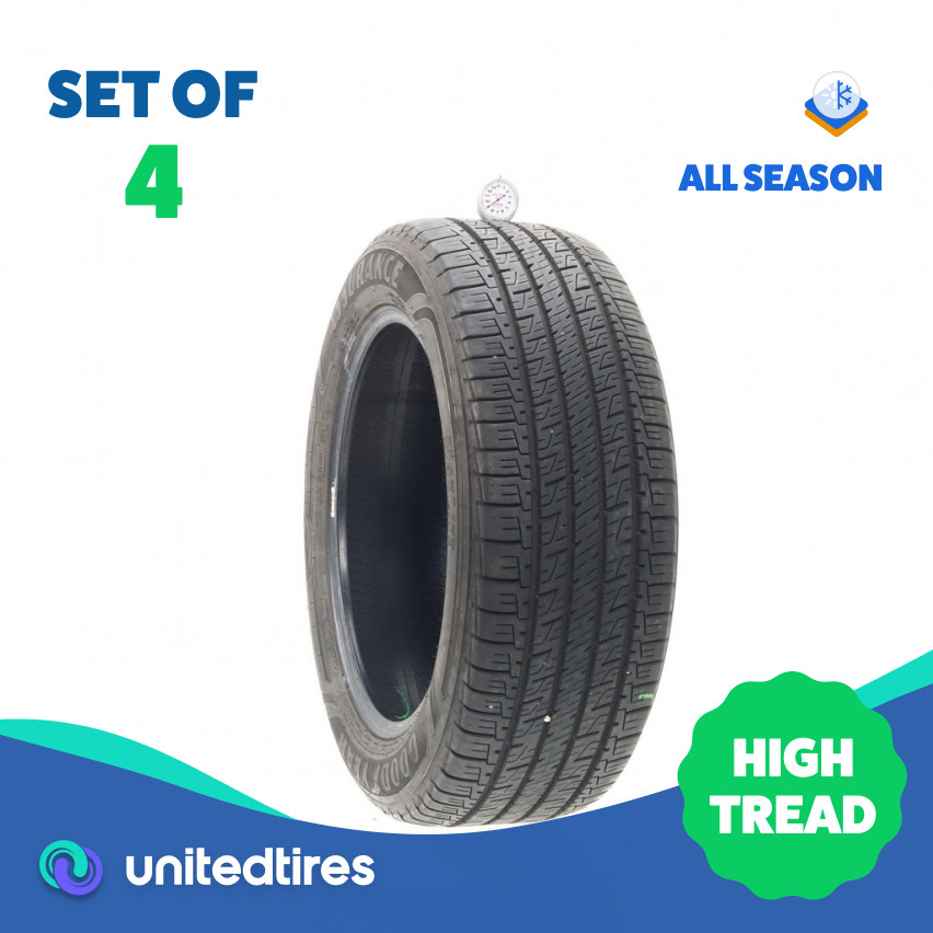 Set of (4) Used 235/55R18 Goodyear Assurance MaxLife 100V – 9-10/32