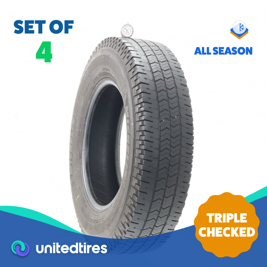 Set of (4) Used LT 235/80R18 Michelin Primacy XC 121/118R – 5-7/32