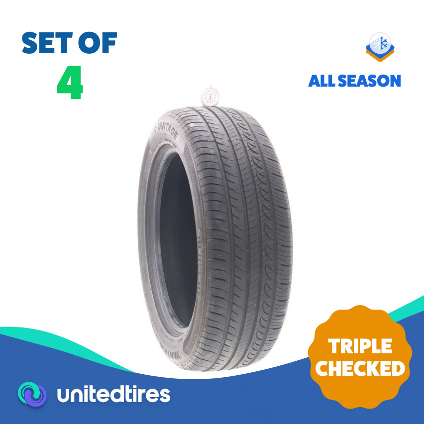 Set of (4) Used 225/55R18 Vantage UHP 98V – 7-8.5/32