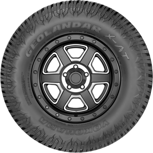 (QTY 4) LT285/55R22 Yokohama Geolandar X-AT 124/121Q LRE Black Wall Tires