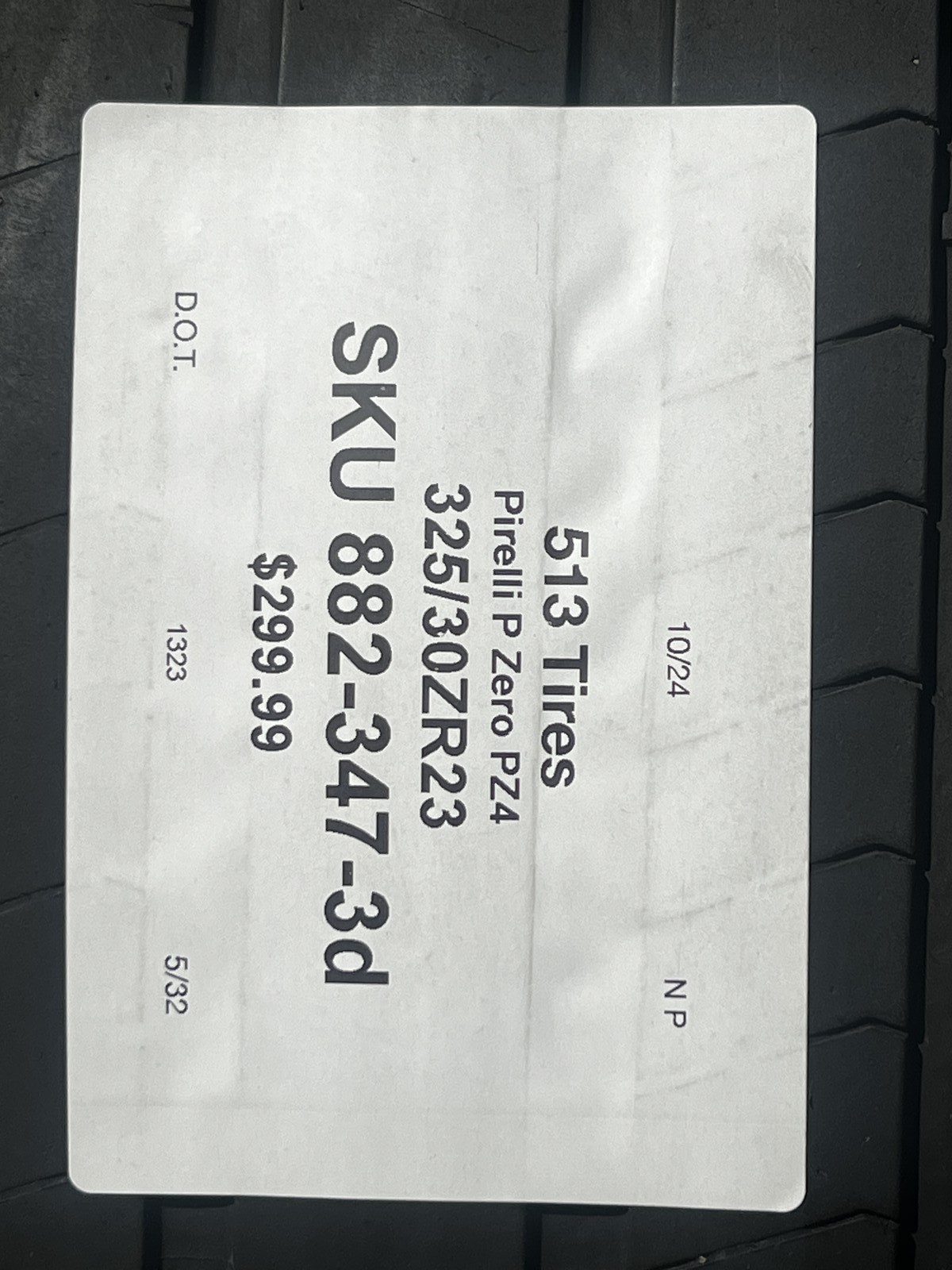 1 Pirelli P Zero PZ4 Lamborghini Urus 325/30ZR23 109Y DOT.1323 5/32 No Patch