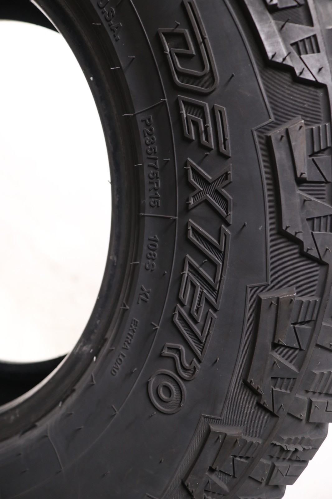 Set of 2 Used 235/75R15 Dextero All Terrain DAT1 – 108S – 8.5-9.5/32