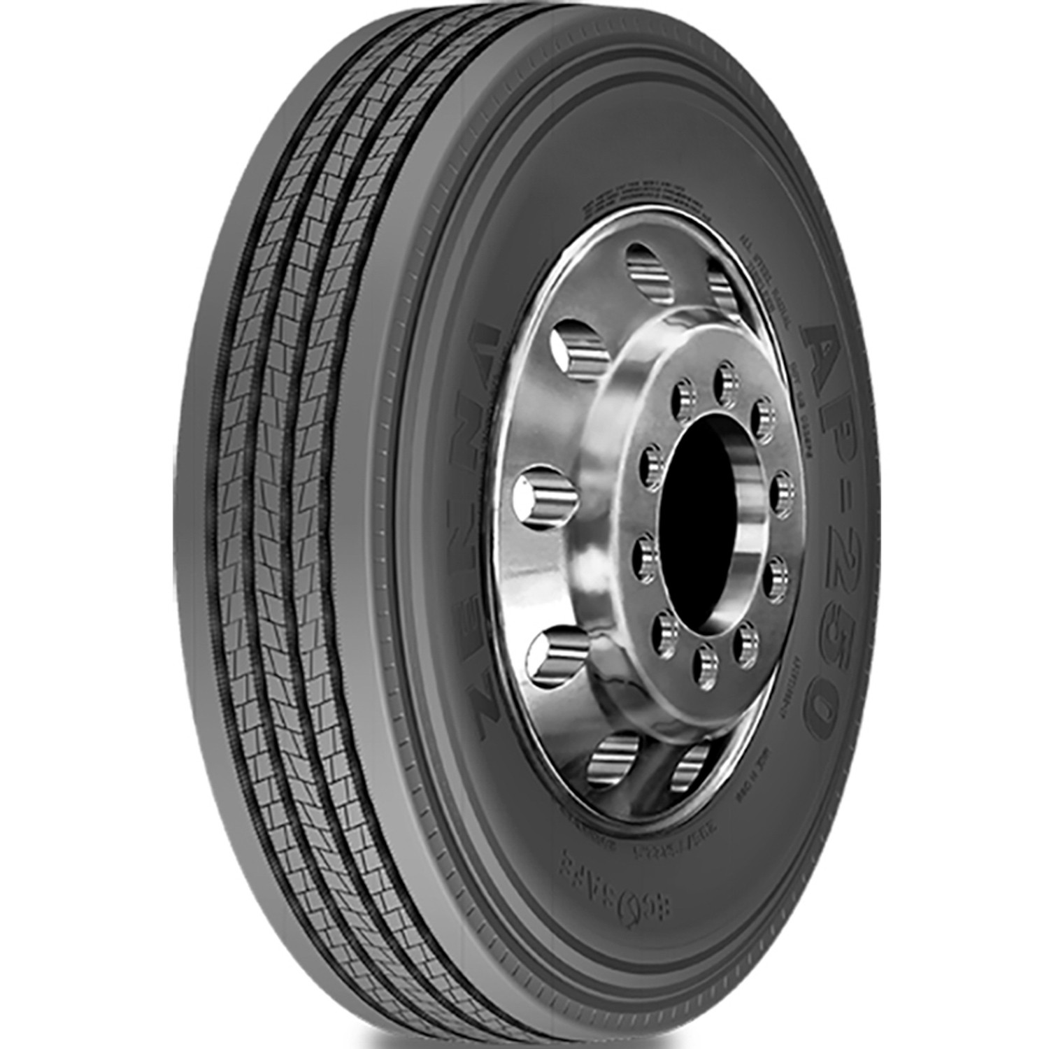 4 Tires Zenna AP250 Steel Belted 255/70R22.5 H 16 Ply All Position Commercial