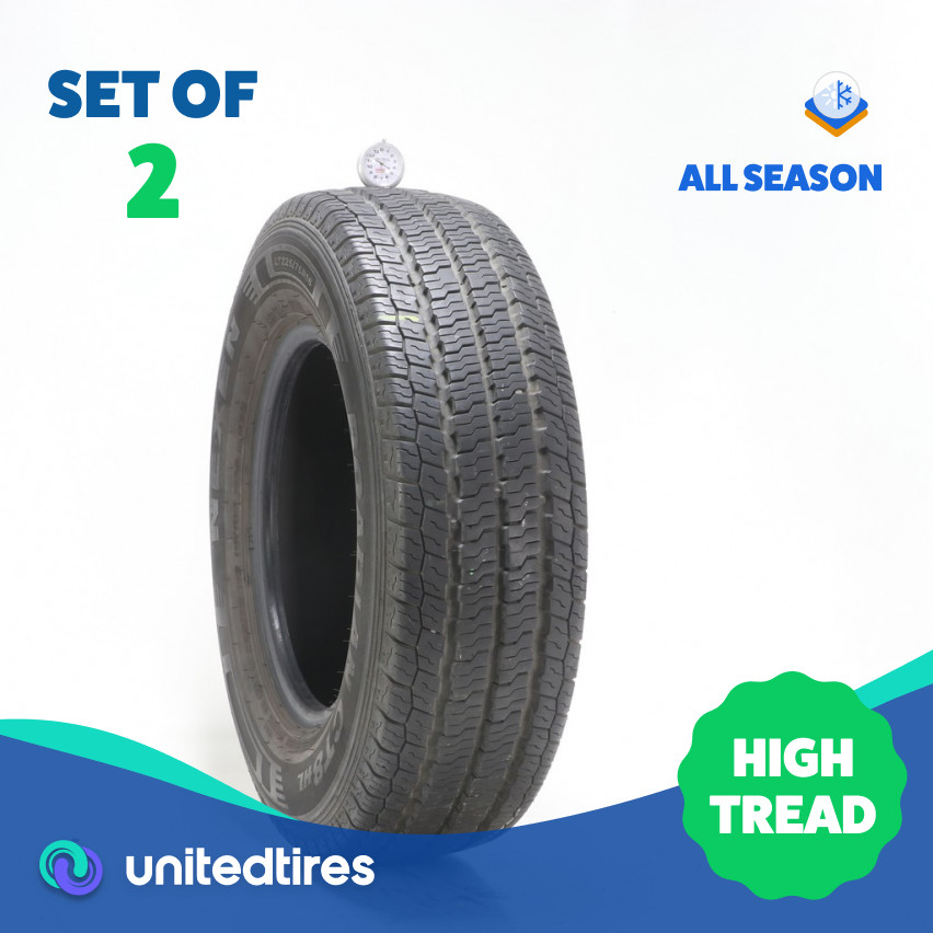 Set of (2) Used LT 225/75R16 Nexen Roadian CT8 HL 115/112R – 11.5/32