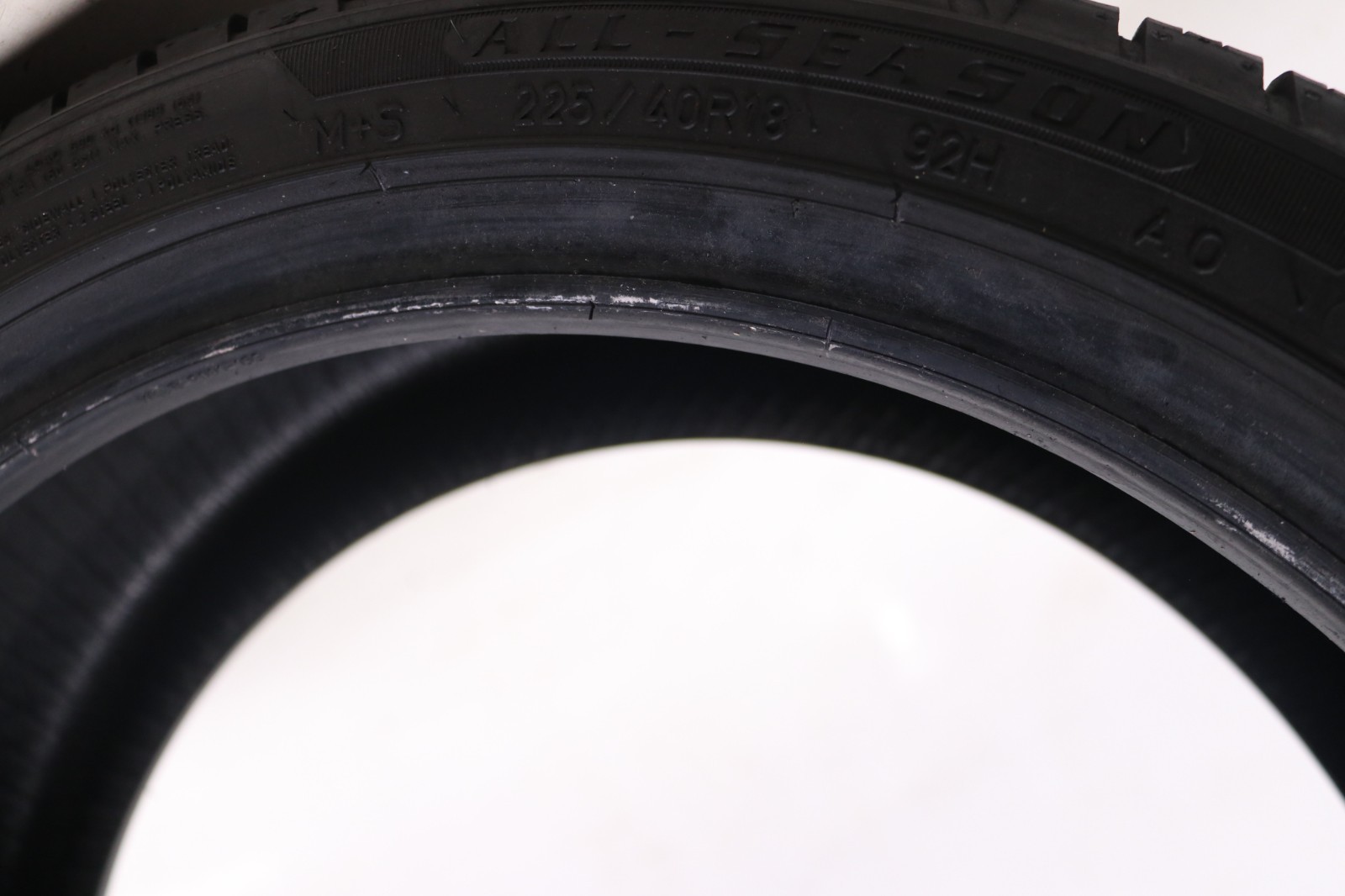 Set of 4 Used 225/40R18 Goodyear Eagle Sport AO – 92H – 9-10/32
