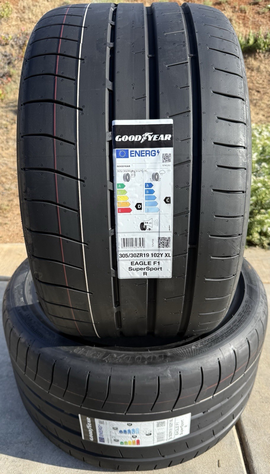 TWO BRAND NEW 305/30ZR19 Goodyear Eagle F1 Supercar 3R Tires Like Michelin Cup 2
