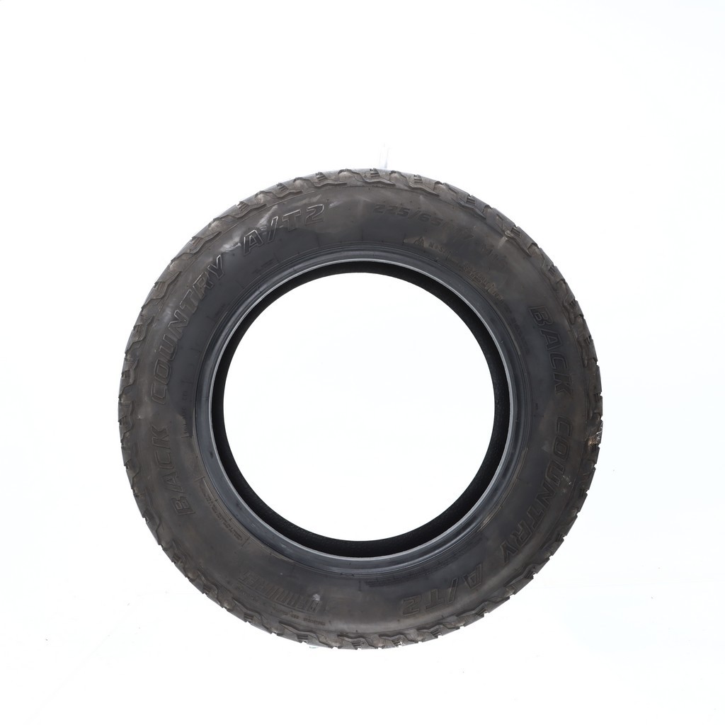 Set of (4) Used 225/65R17 DeanTires Back Country A/T2 102H – 7-8.5/32