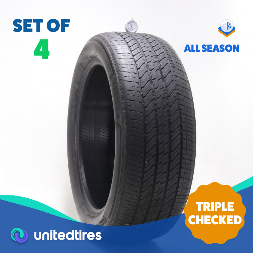 Set of (4) Used 275/50R22 Bridgestone Alenza A/S 02 111H – 6-7/32