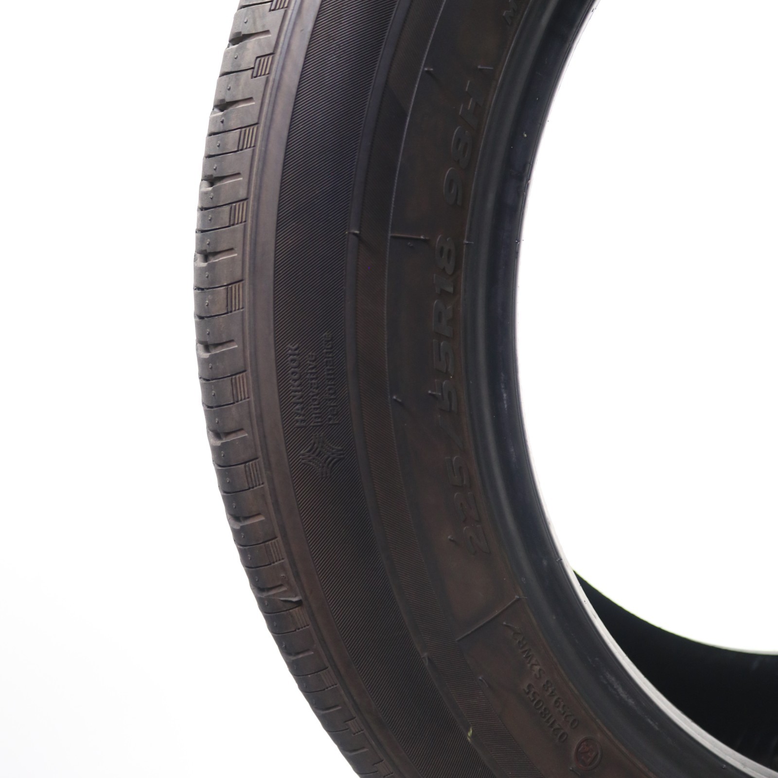 Set of 2 Used 225/55R18 Hankook Kinergy GT – 98H – 6.5-7/32