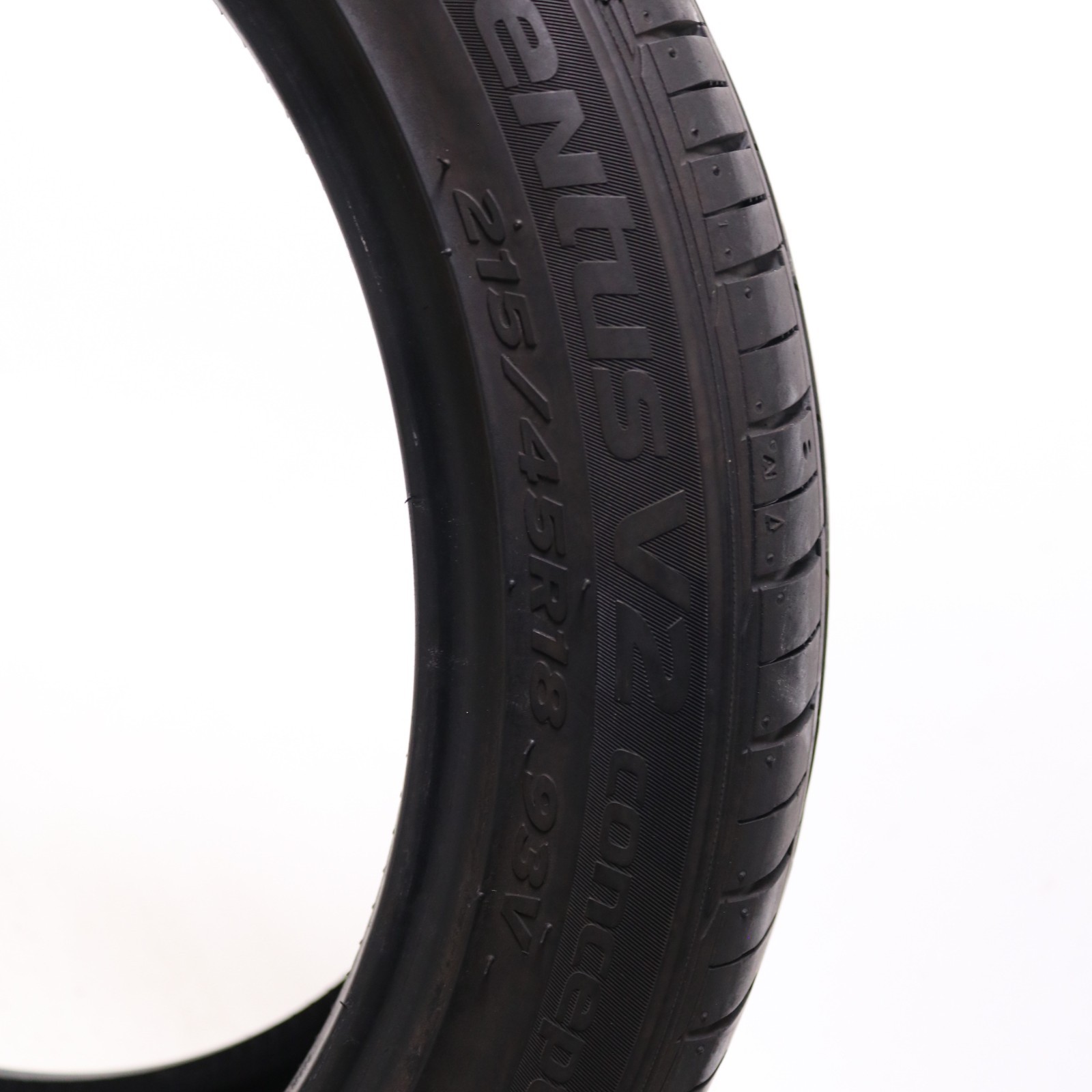 Set of 4 Used 215/45R18 Hankook Ventus V2 concept2 – 93V – 8/32 No Repairs